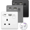 0001 18W Type-C Plug Quick Charging Uk 13A Usb Wall Socket,Electrical Outlet with 3.1A USB C