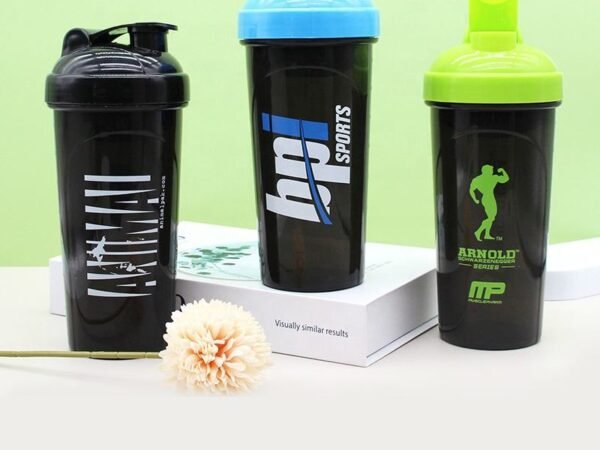Advertisement Gift 700ml Portable Black Bpa Free Recycled Gym Workout Sports Plastic Protein Shaker Tumbler Bottle
