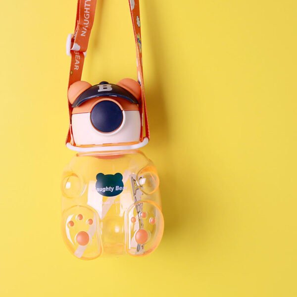 Spout Large Capacity 750ml Children Gift Plastic Drinking Water Bottle Cartoon Bear Back