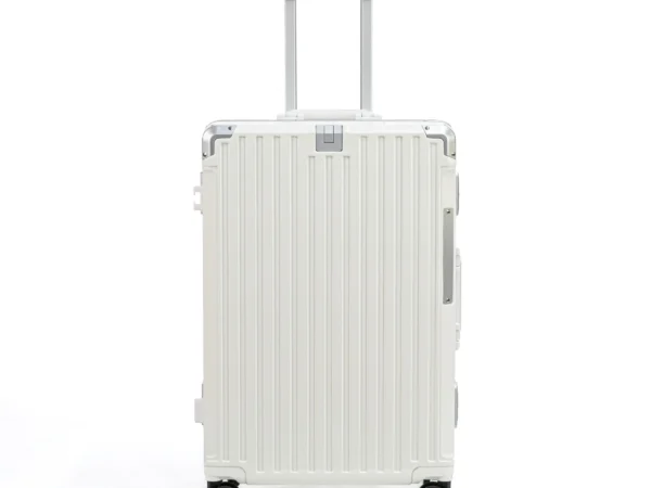 Lightweight Travel Luggage Set 20'' & 24'' Aluminum Frame PC Suitcase with Brake Wheels & Phone Holder