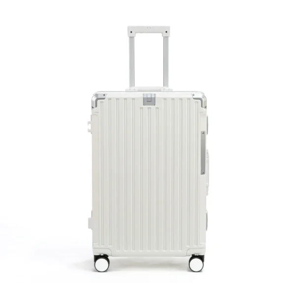 Lightweight Travel Luggage Set 20'' & 24'' Aluminum Frame PC Suitcase with Brake Wheels & Phone Holder