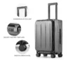 Newly 20-Inch Front-Opening Trolley Carry-On Suitcase Hard Shell Multifunctional Luggage USB Charging and Cup Holder Suitcase