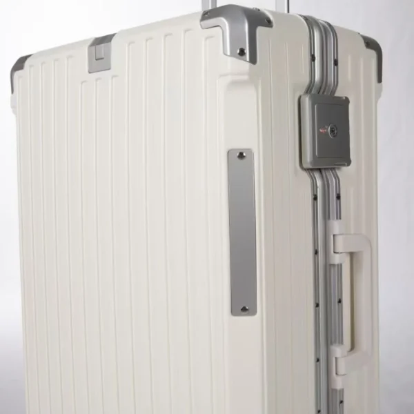 Lightweight Travel Luggage Set 20'' & 24'' Aluminum Frame PC Suitcase with Brake Wheels & Phone Holder