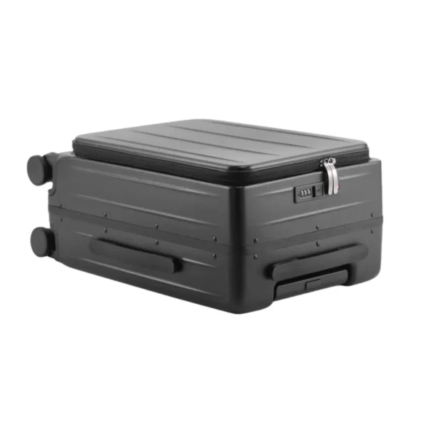 Newly 20-Inch Front-Opening Trolley Carry-On Suitcase Hard Shell Multifunctional Luggage USB Charging and Cup Holder Suitcase