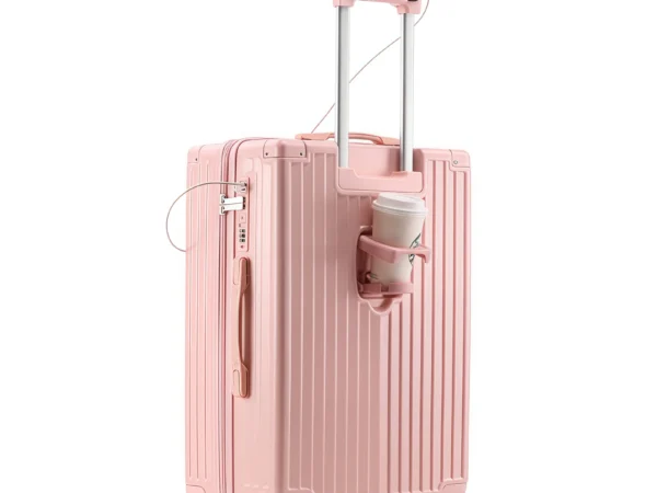 H5d8d903cea3140009b0d77d01bcf325b7 20-inch Carry-on Zipper Luggage with Expandable Cup Holder and USB Charge Port Multifunctional Trolley Suitcase