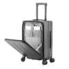 Newly 20-Inch Front-Opening Trolley Carry-On Suitcase Hard Shell Multifunctional Luggage USB Charging and Cup Holder Suitcase