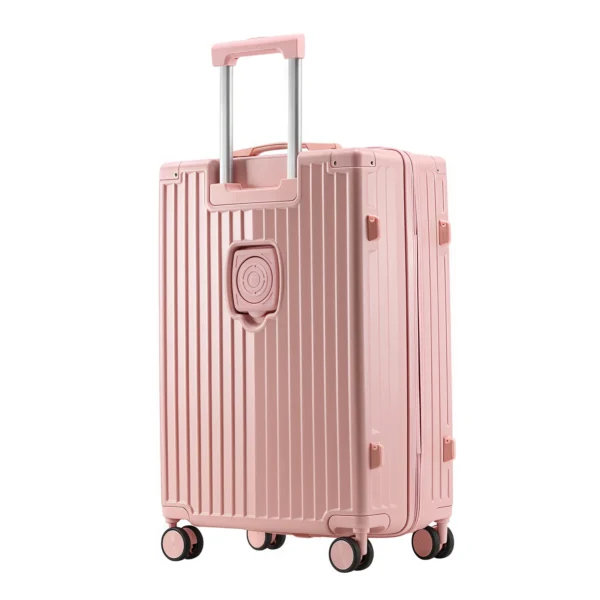 20-inch Carry-on Zipper Luggage with Expandable Cup Holder and USB Charge Port Multifunctional Trolley Suitcase